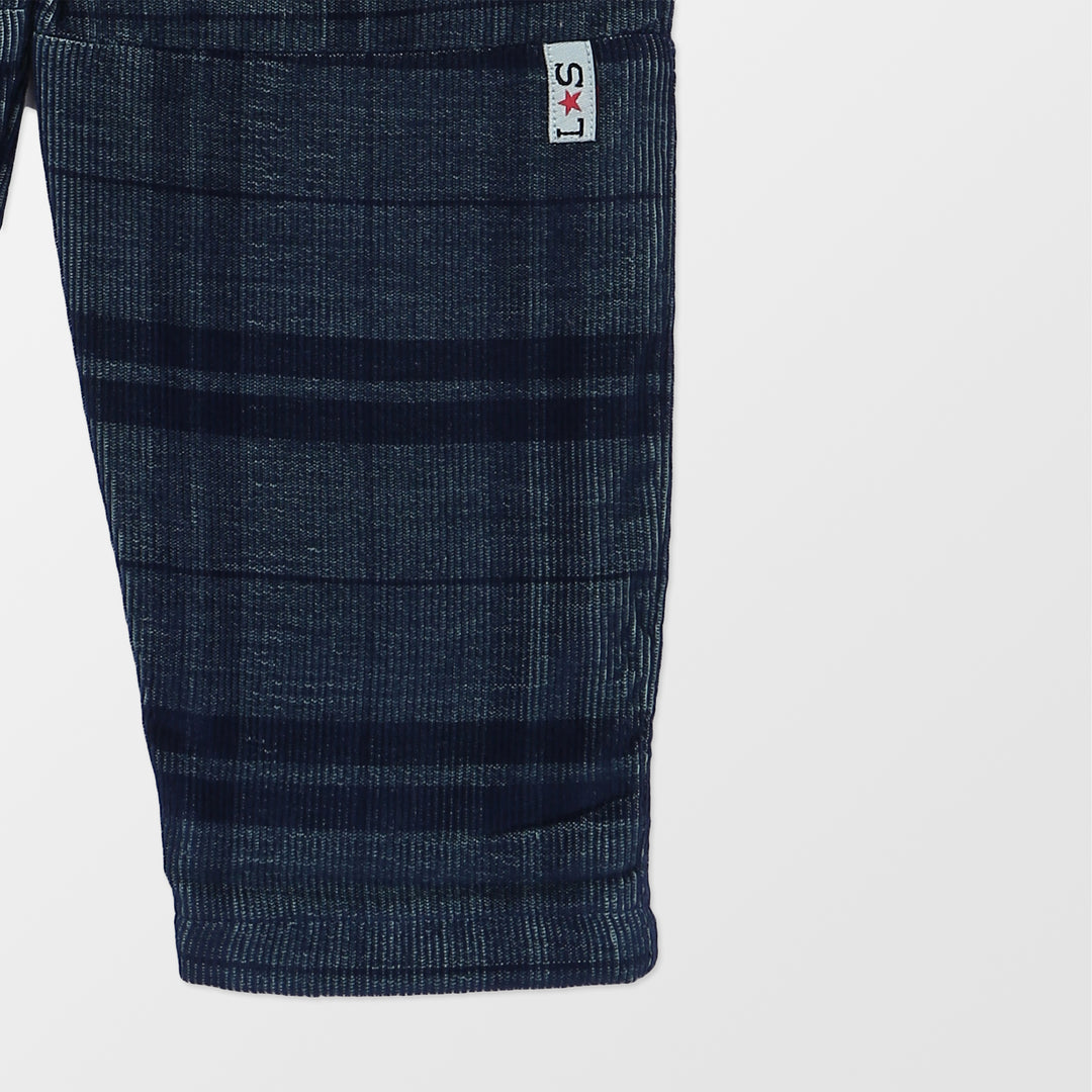 Grey and navy check kids trousers