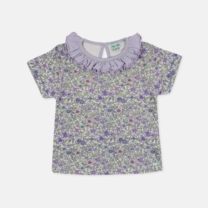 Lilac kids printed t-shirt