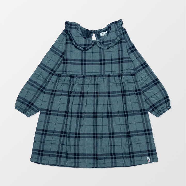 Sustainable woven check girls dress