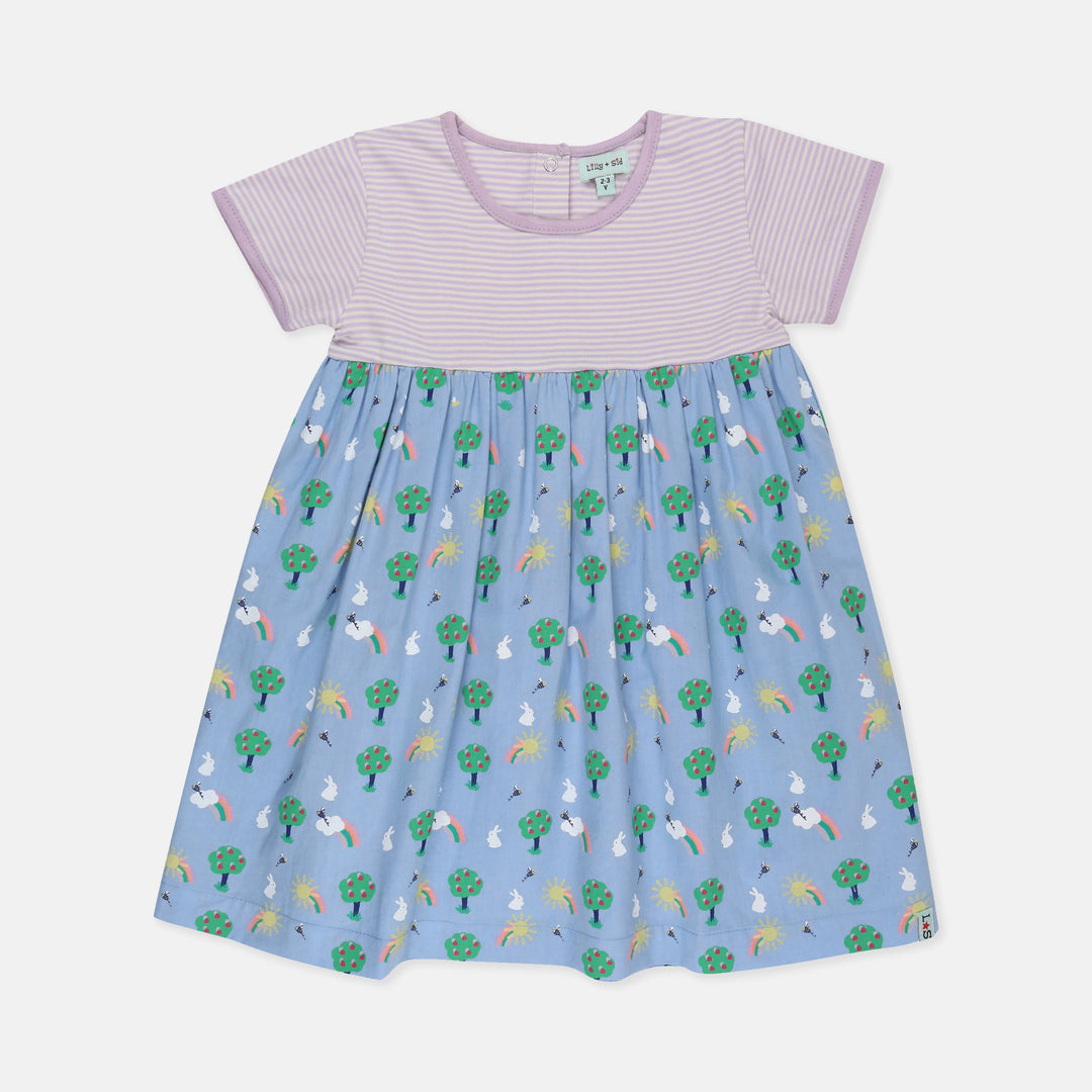 Eco-friendly soft kids short-sleeve dress
