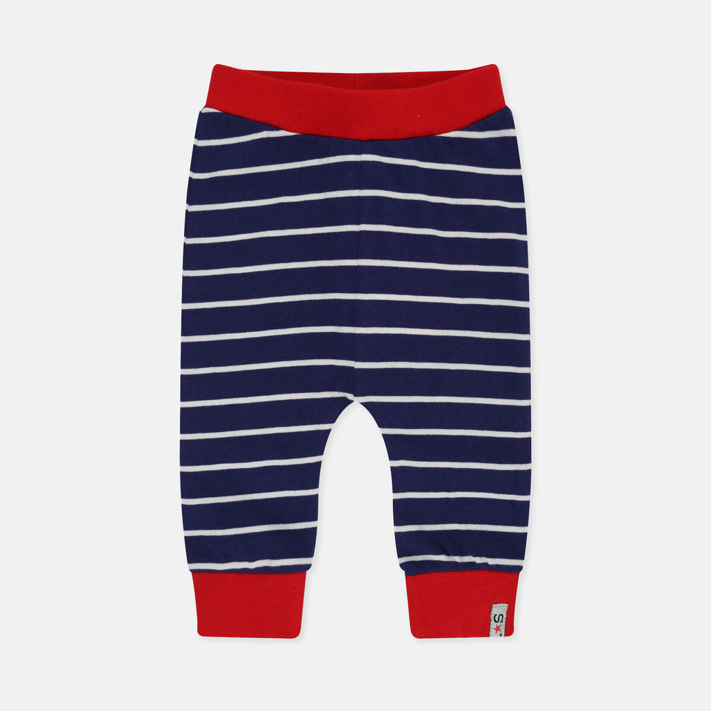 blue stripe kids leggings