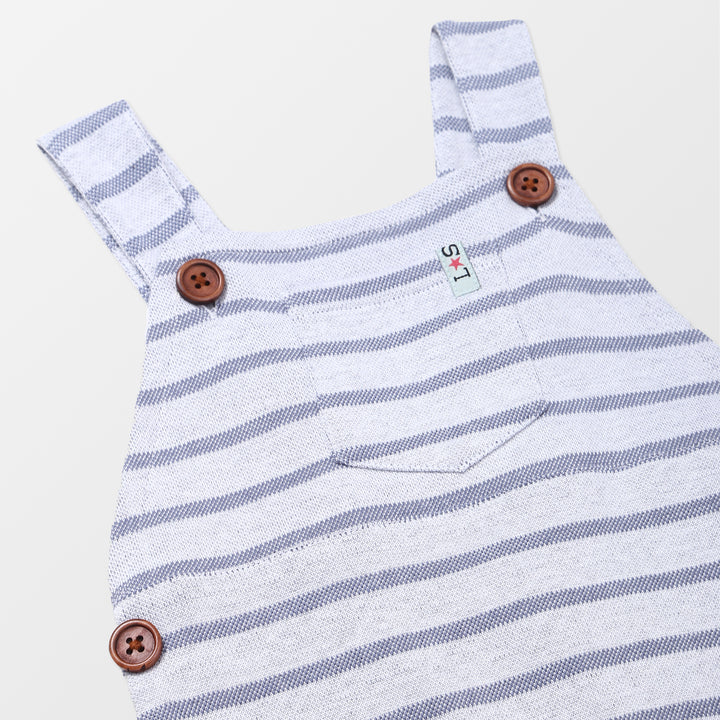 Gender-neutral organic cotton baby dungarees