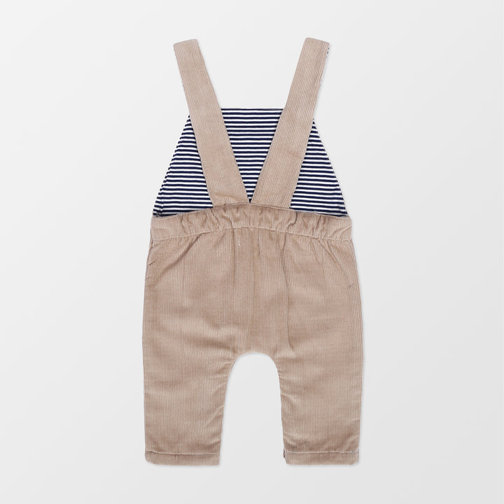 Long-lasting organic cord stone baby dungarees