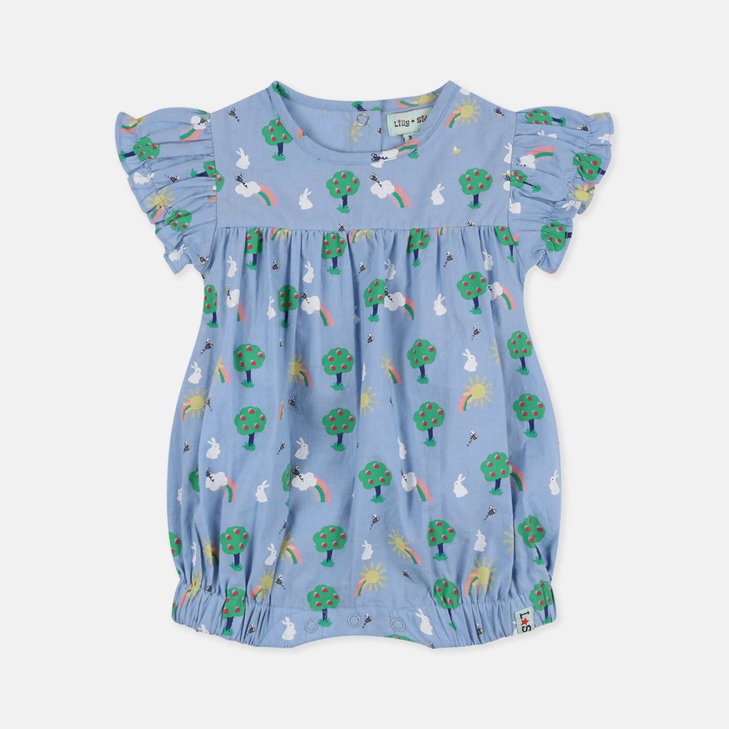 Organic cotton baby girls romper