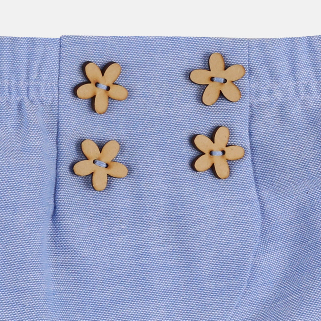 Flower baby girls bloomer shorts set