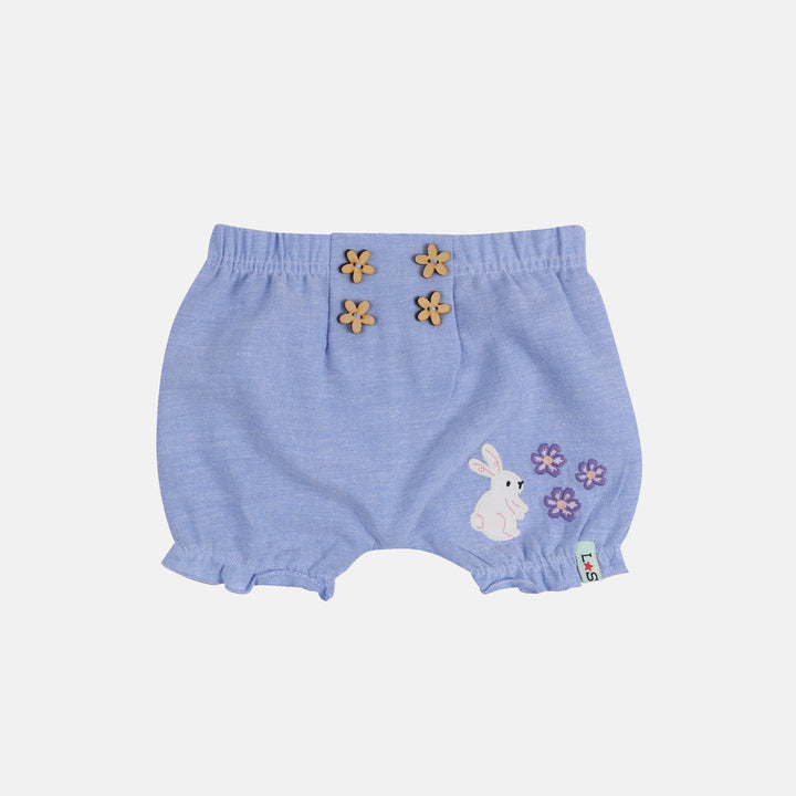 Baby girls chambray bloomer shorts