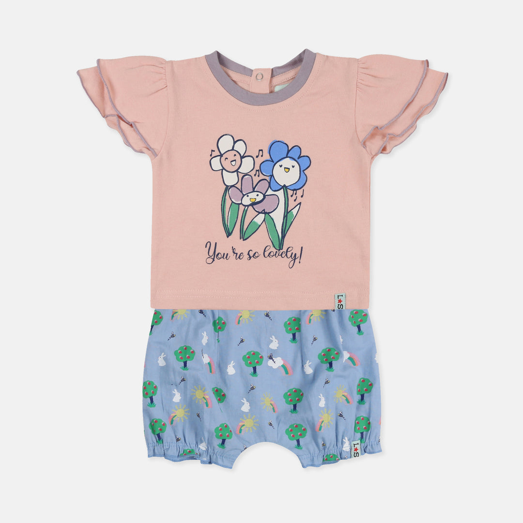 Baby girls t-shirt and shorts set