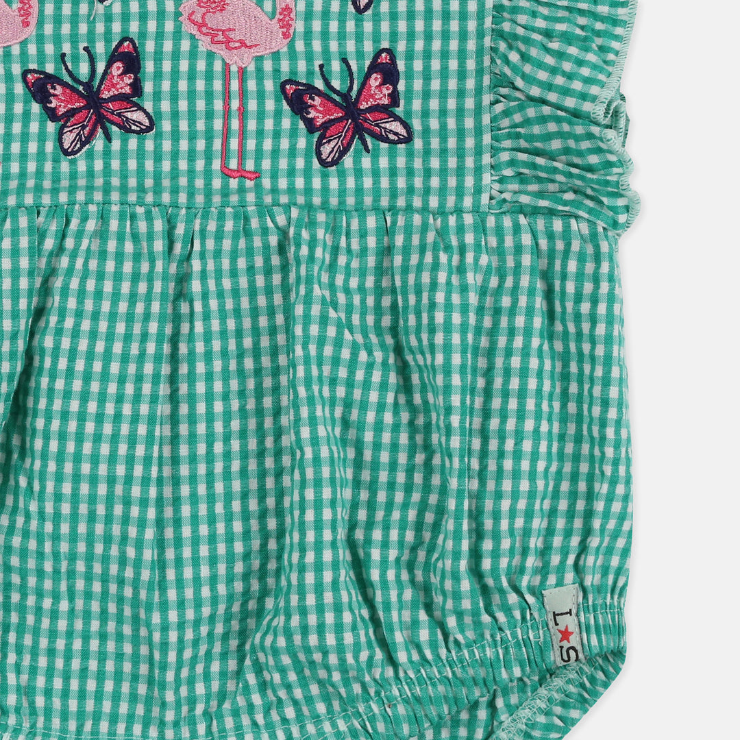 Butterfly organic cotton baby girls romper