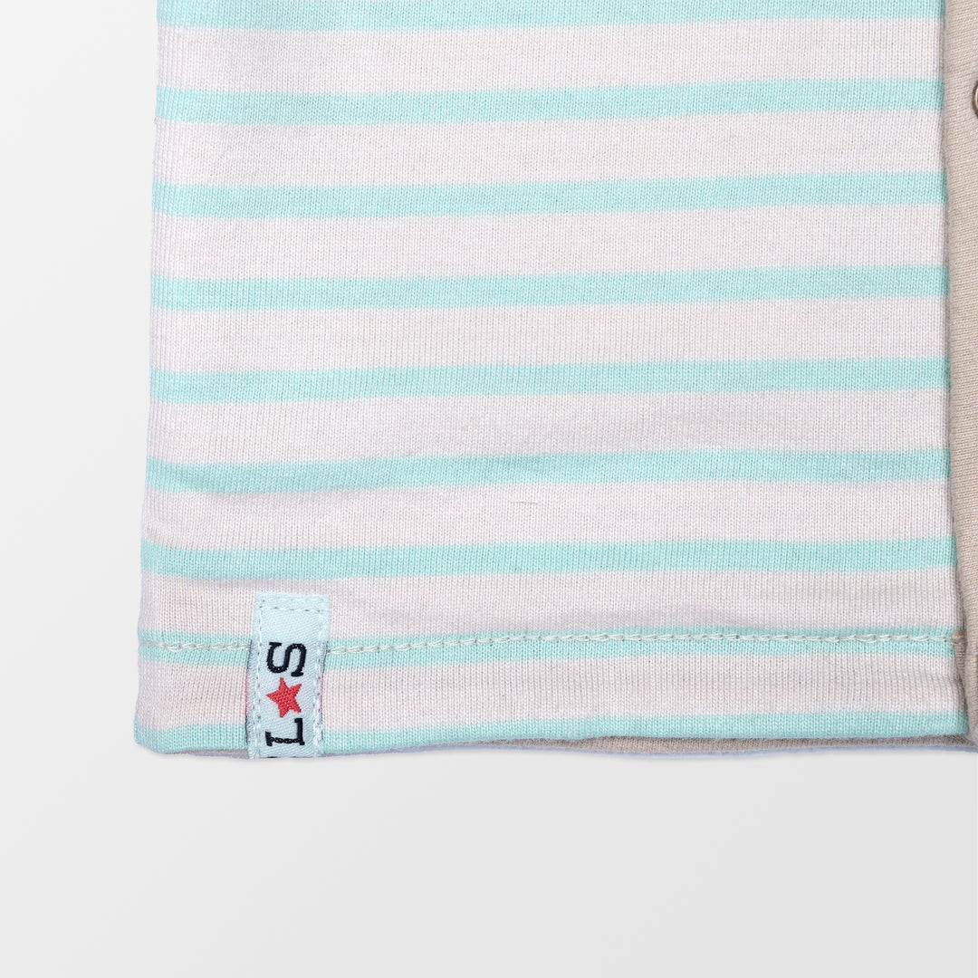 Organic cotton stripe reversible baby jacket