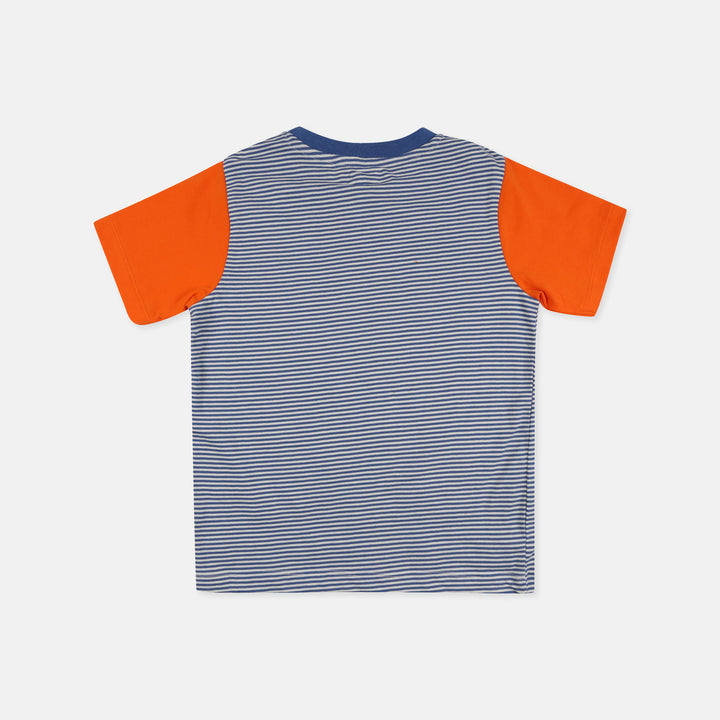 Stripe and plain kids short-sleeve t-shirt