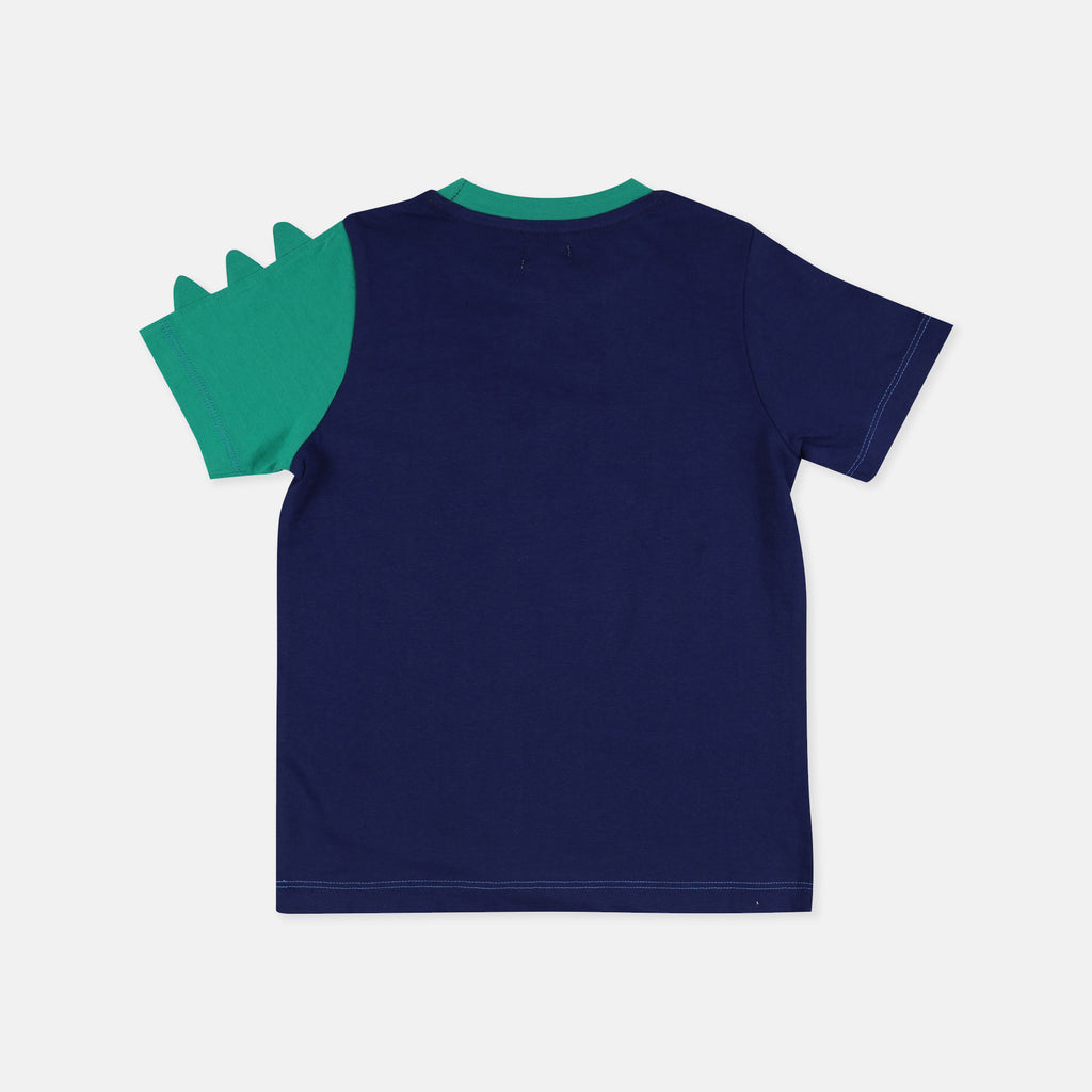 Green and blue kids plain t-shirt from Lilly + Sid