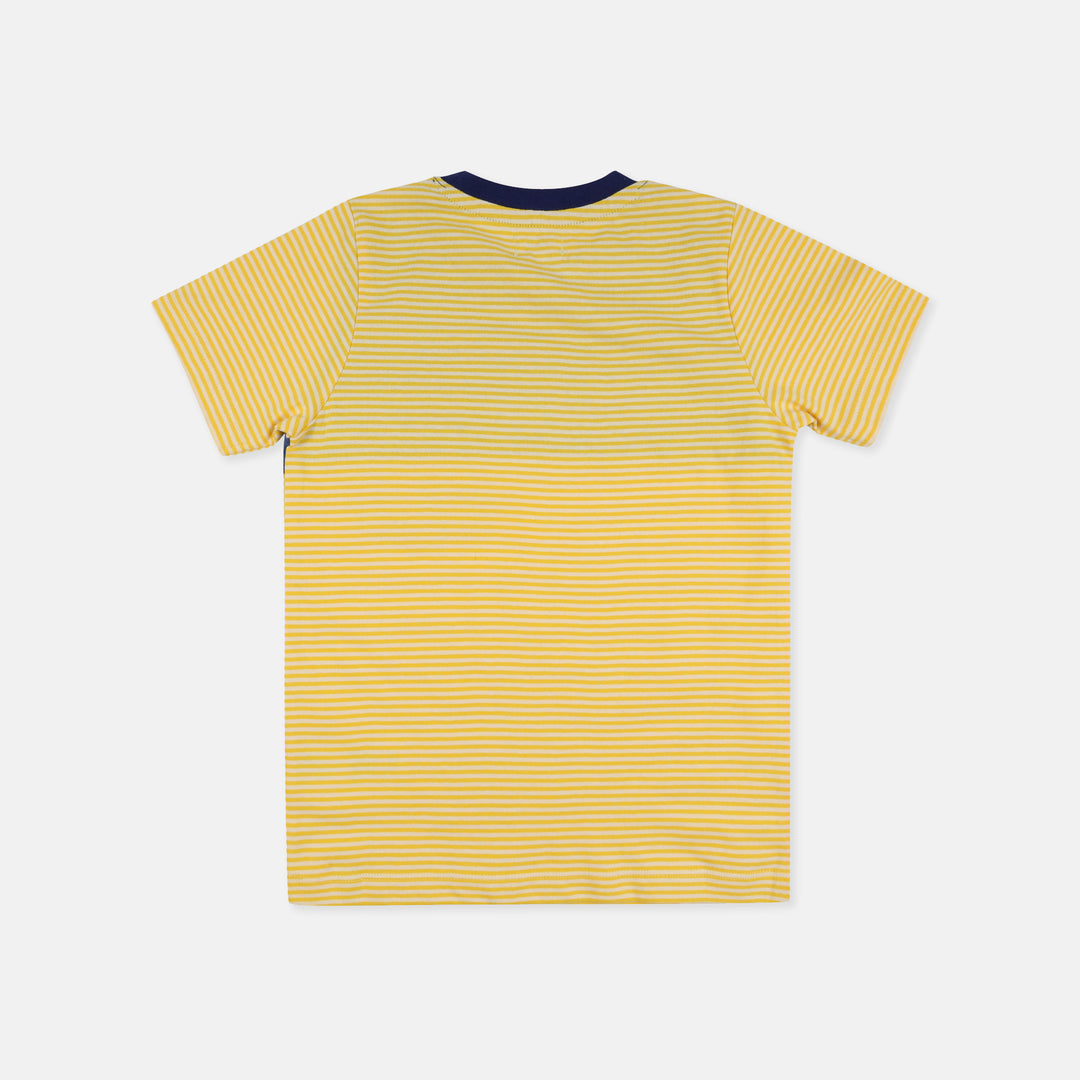 Yellow stripe kids t-shirt