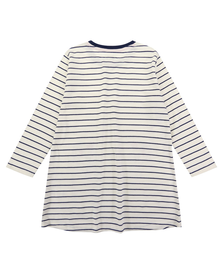 organic cotton Swan Pocket and stripe Jersey full sleeve Dress - image 2