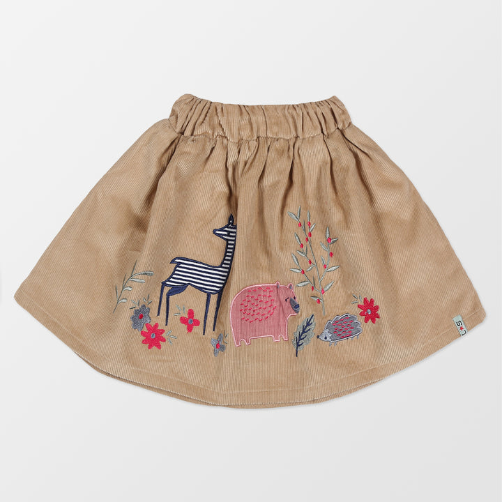 Organic cord girls skirt