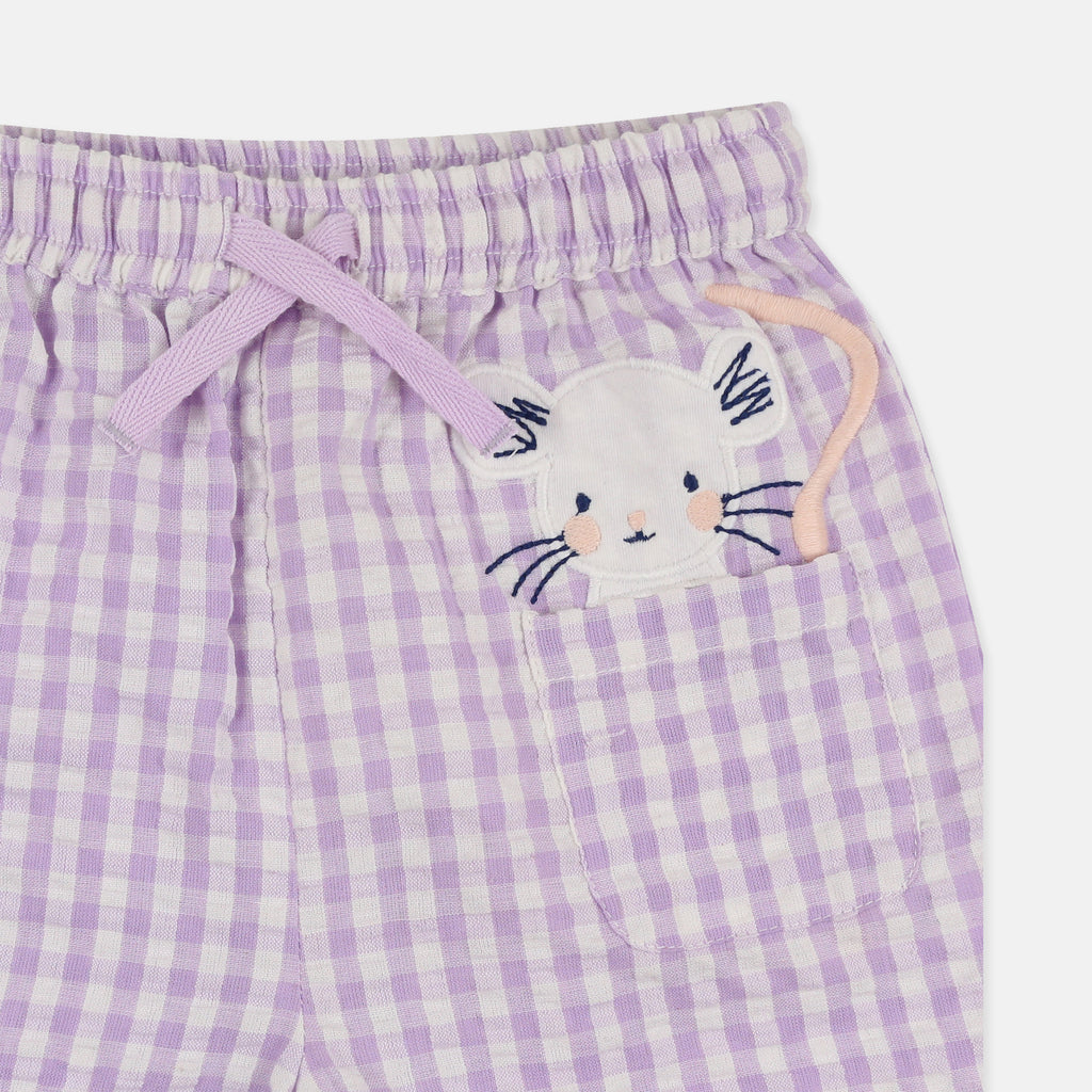 Organic Cotton Pink Gingham Shorts