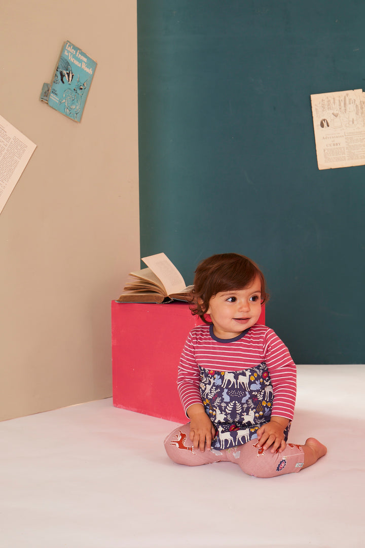 organic cotton Multicoloured Woodland Animal Print Dress - image 2