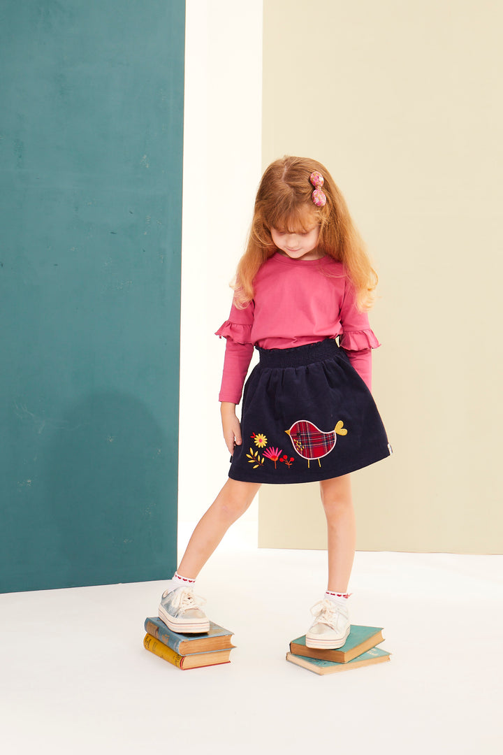 organic cotton frill sleeve pink full sleeves top - image 3