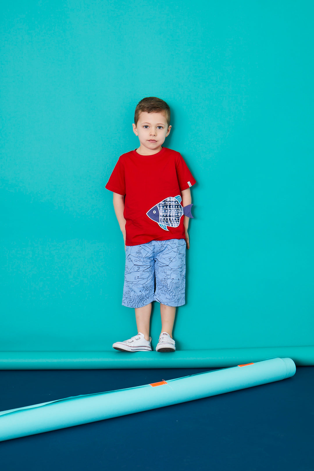 organic cotton 3D fish tail short sleeve t-shirt - image 2