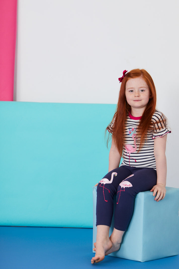 organic cotton Flamingo Knee applique Leggings - image 4