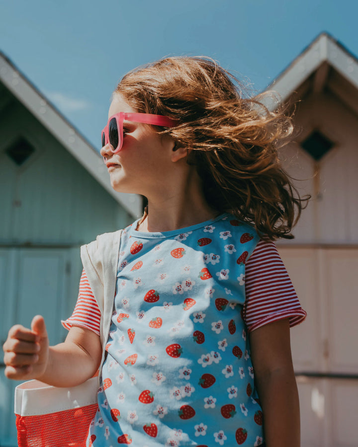 Strawberry Print & Red Stripe Tops -2 Pack