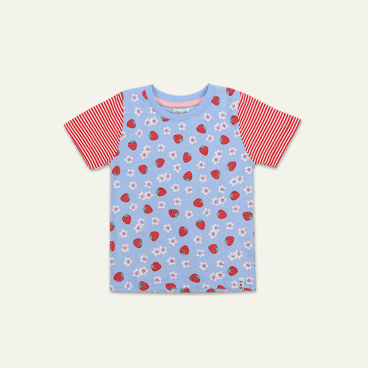 Strawberry Print & Red Stripe Tops -2 Pack