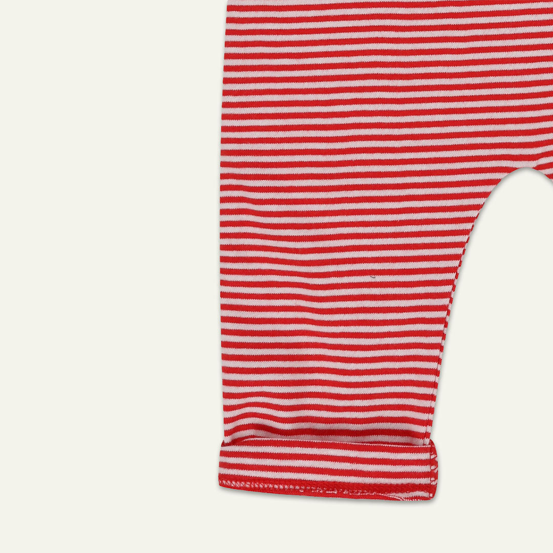 jersey stripe dungaree - red