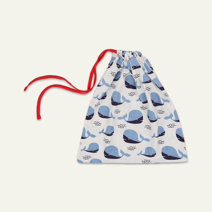 organic cotton whale print full sleeves romper, sleep suit, bib gift set - image 6
