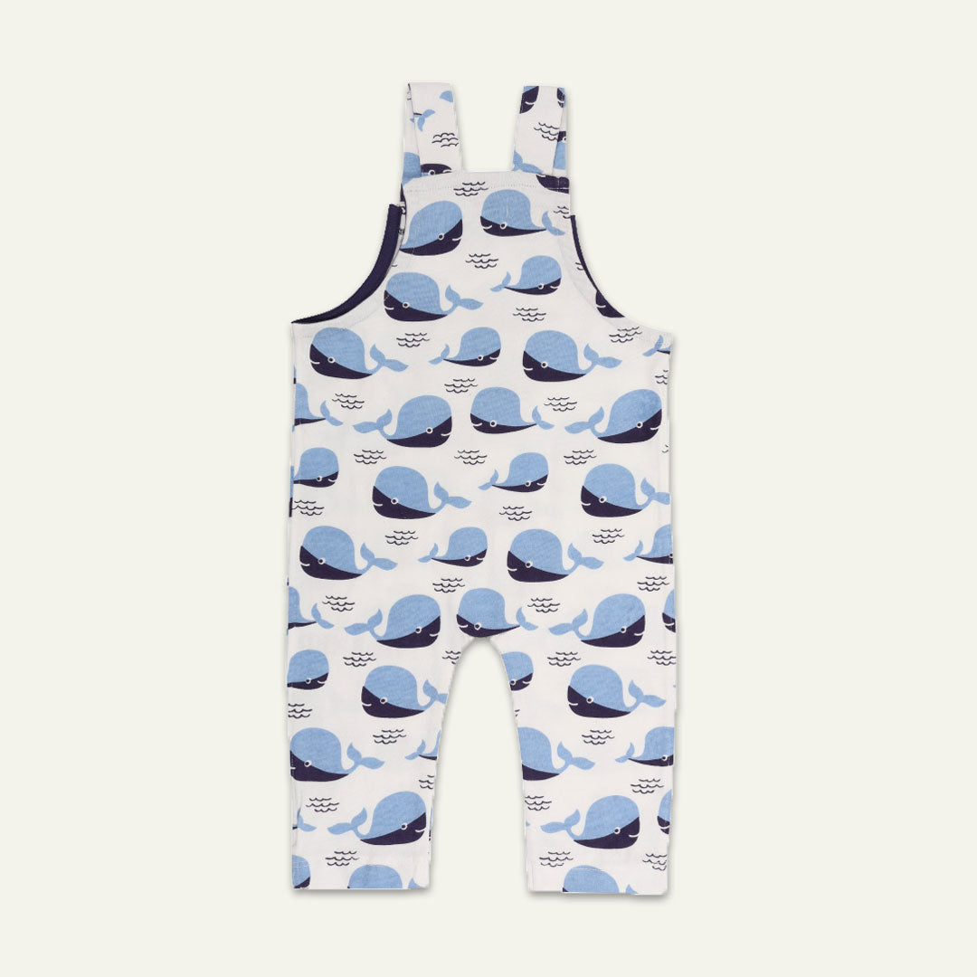 Whales Print Dungarees