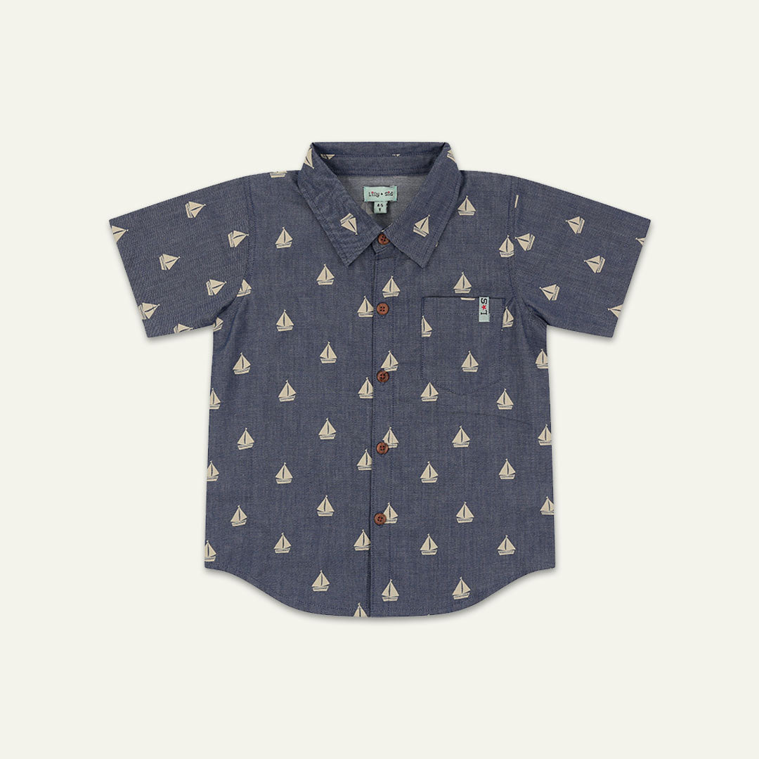 ship print shirt