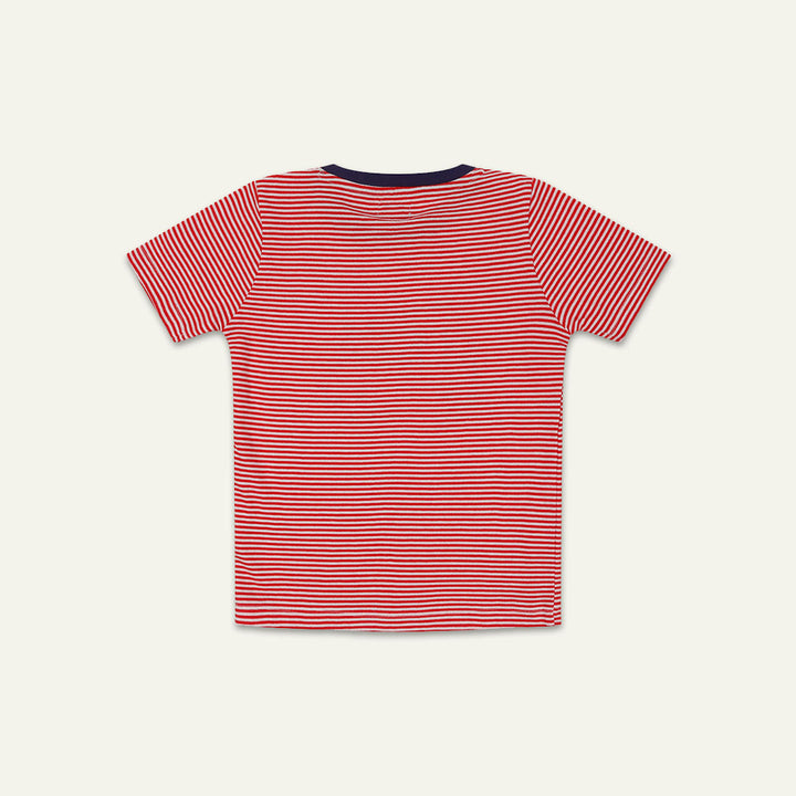 organic cotton applique and stripe dinosaur in car short sleeve t-shirt - image  3