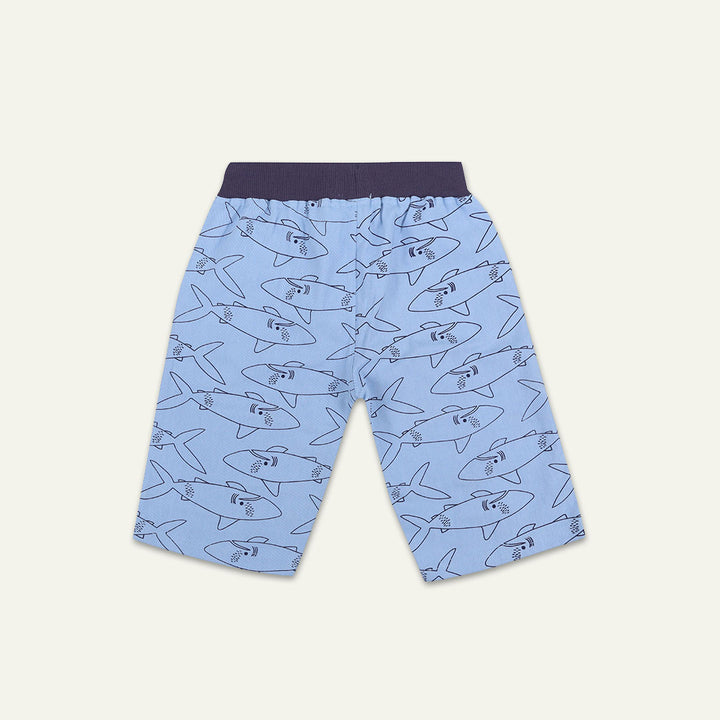 printed board shorts - shark