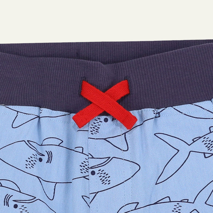 printed board shorts - shark