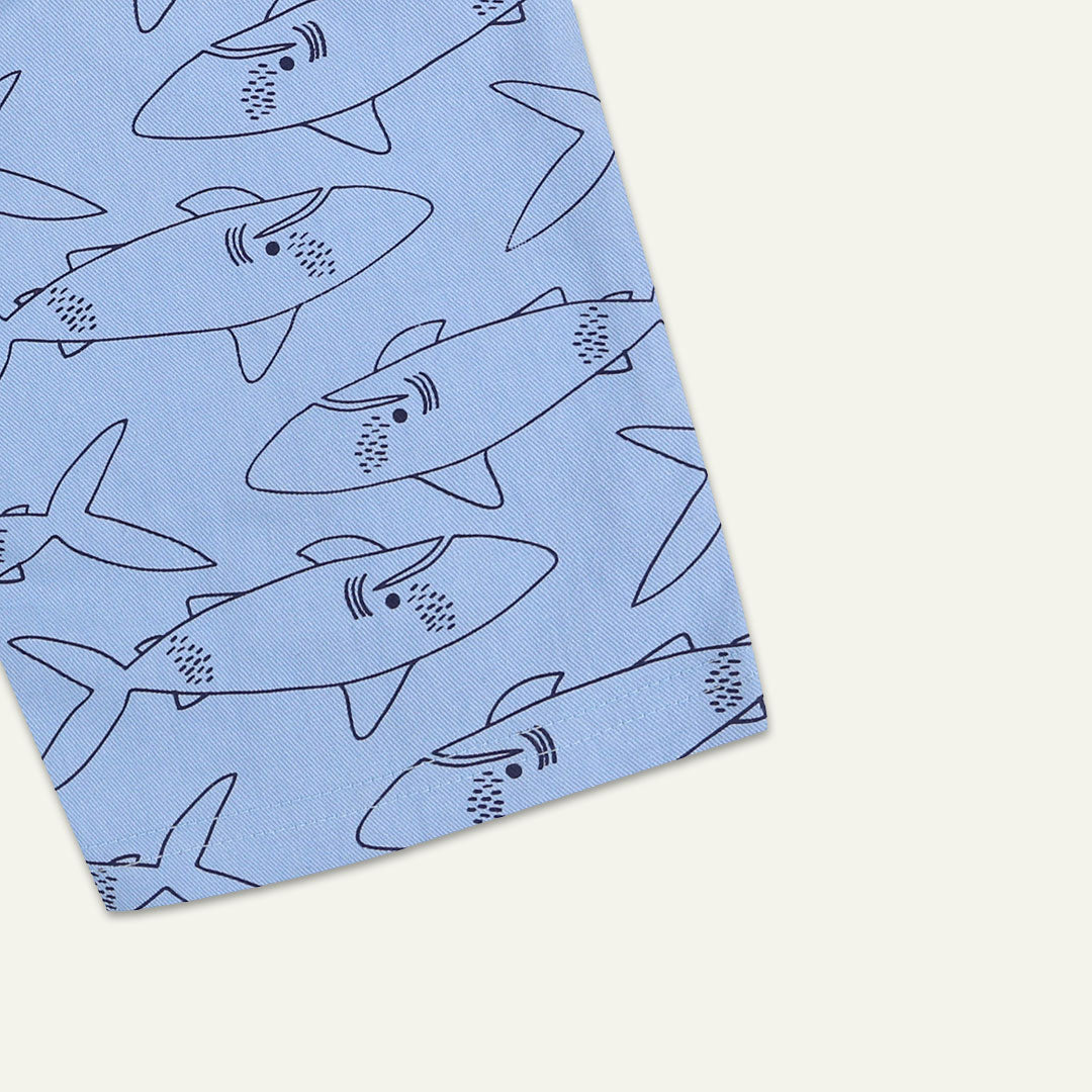 printed board shorts - shark