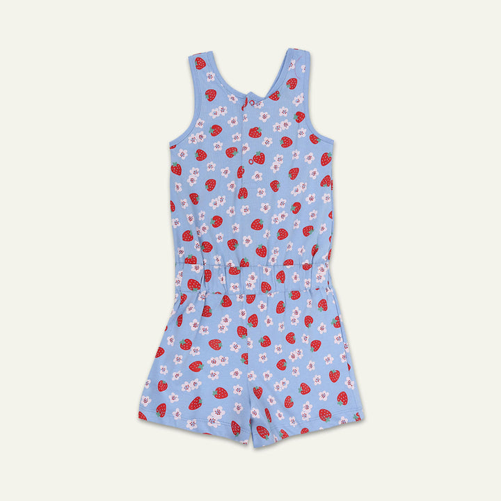 organic cotton fruit print sleeveless playsuit - image 1