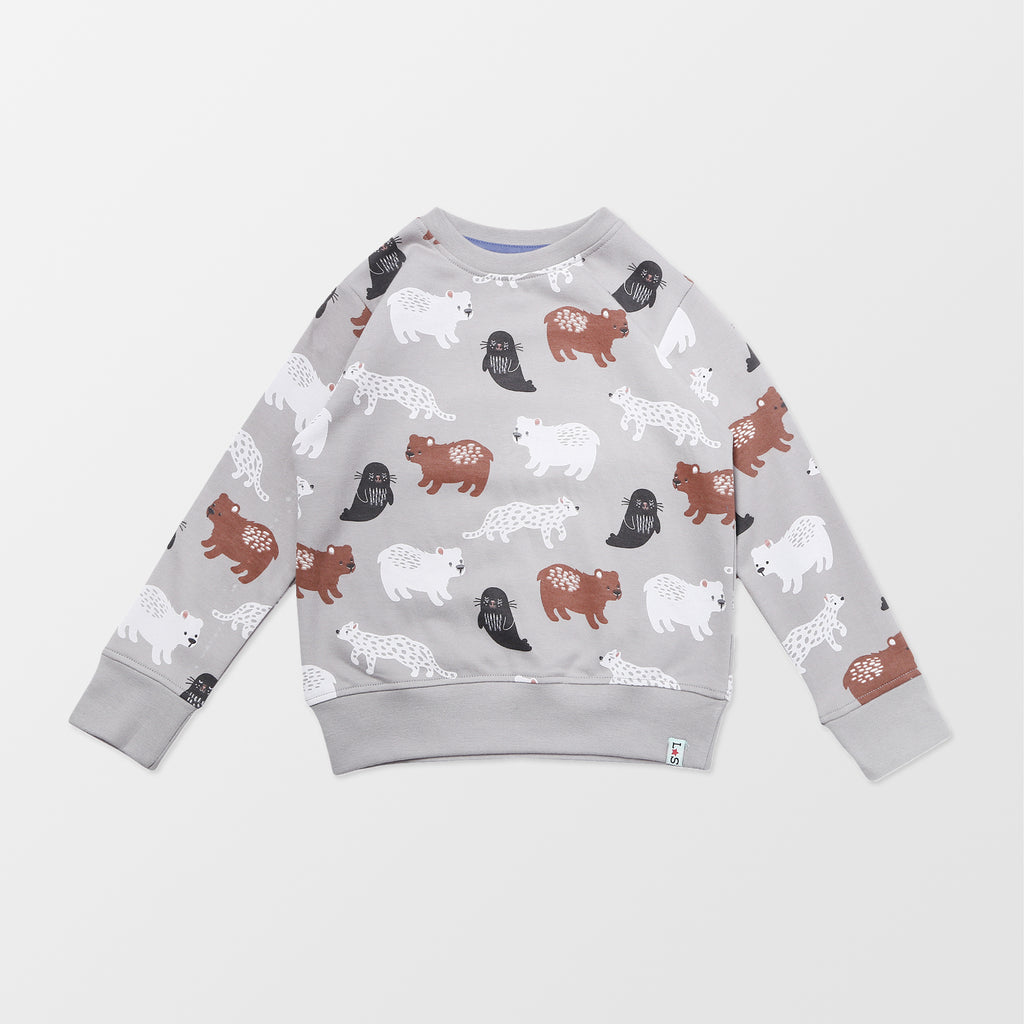 Sustainable grey kids sweatshirt