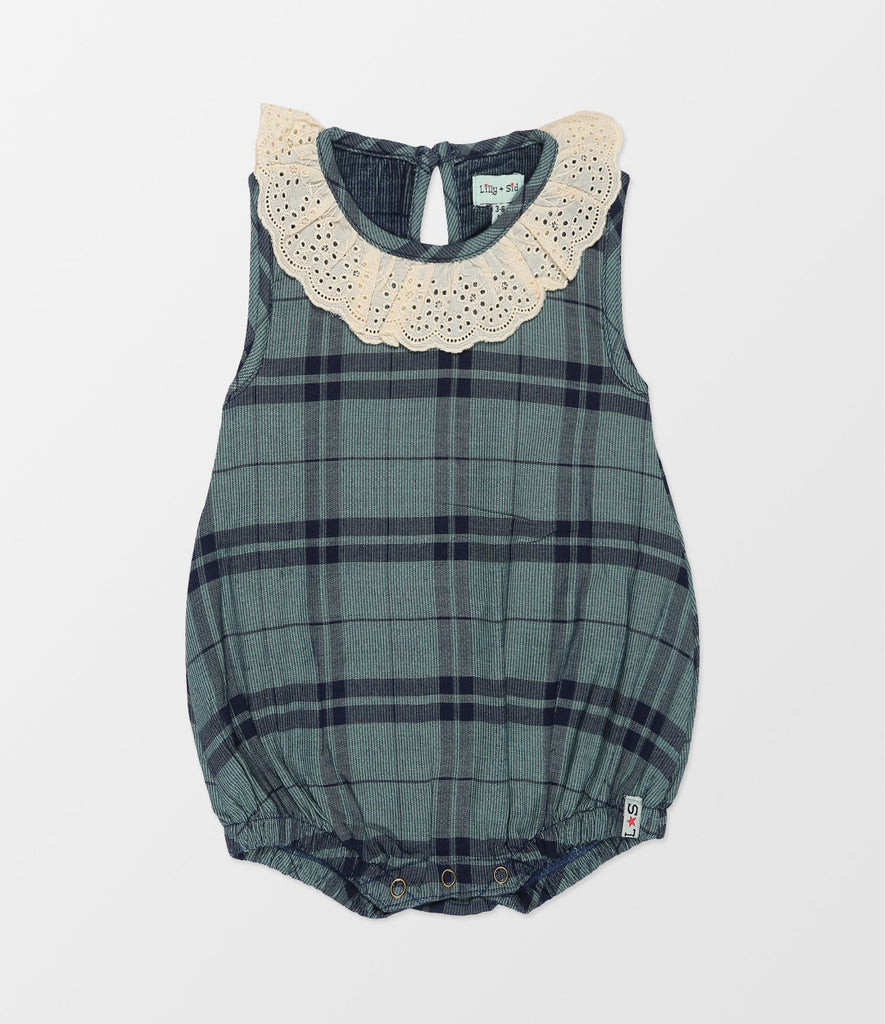 Sustainable organic cotton baby girls romper