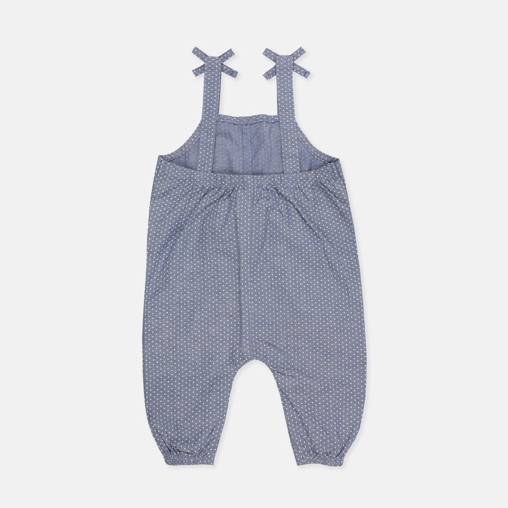 Mouse pocket organic cotton baby girls dungarees
