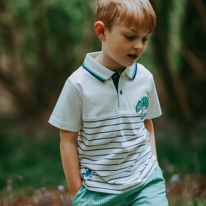 Sustainable kids short-sleeve polo shirt from Lilly + Sid