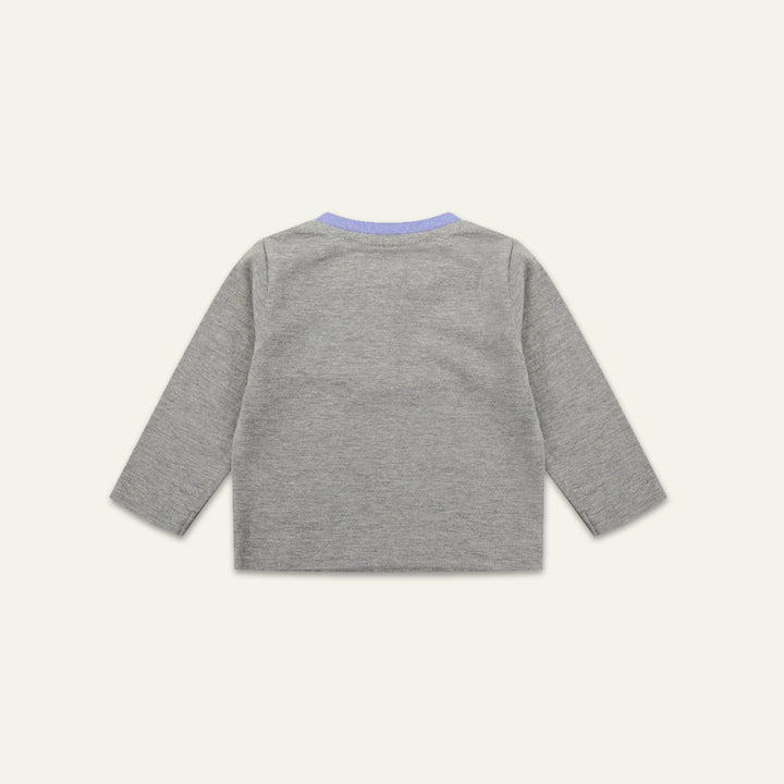 organic cotton half placket full sleeve top -  image 3
