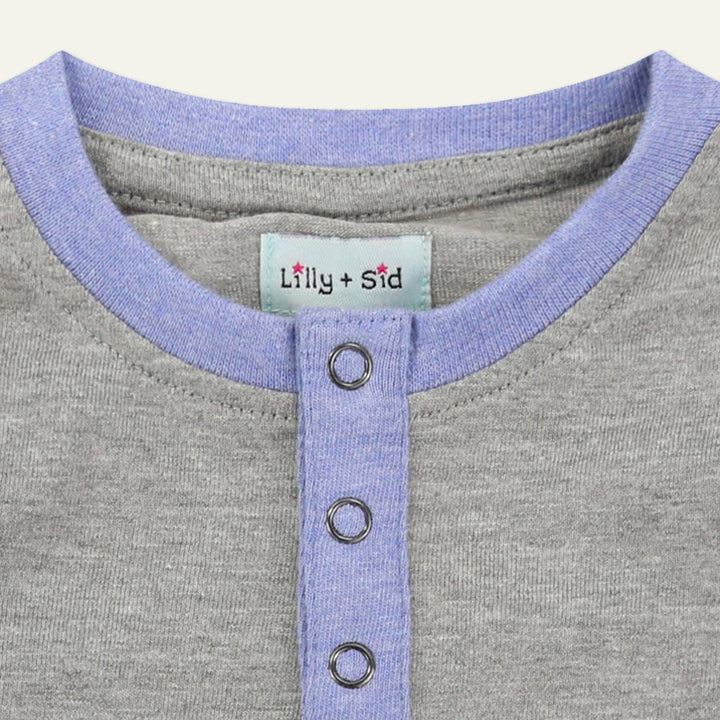 organic cotton half placket full sleeve top -  image 2