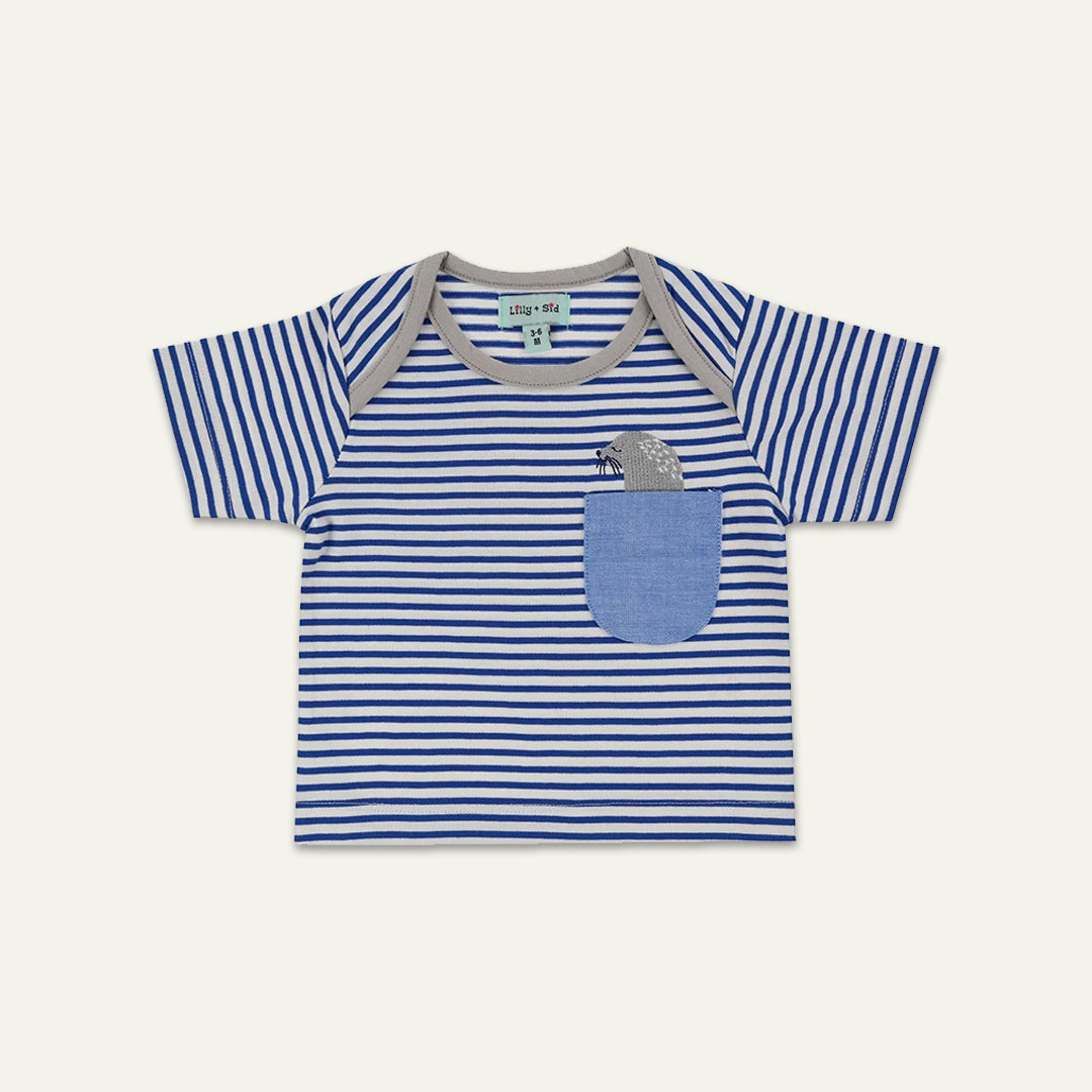 organic cotton stripe with seal print short sleeve top set - image 4