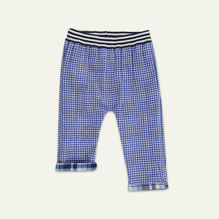 organic cotton Reversible Check Trouser Set with short sleeve t-shirt - image 2