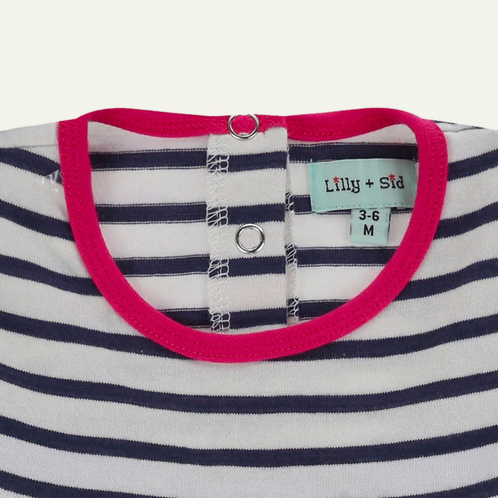 organic cotton stripe and flamingo print dress - image 2 