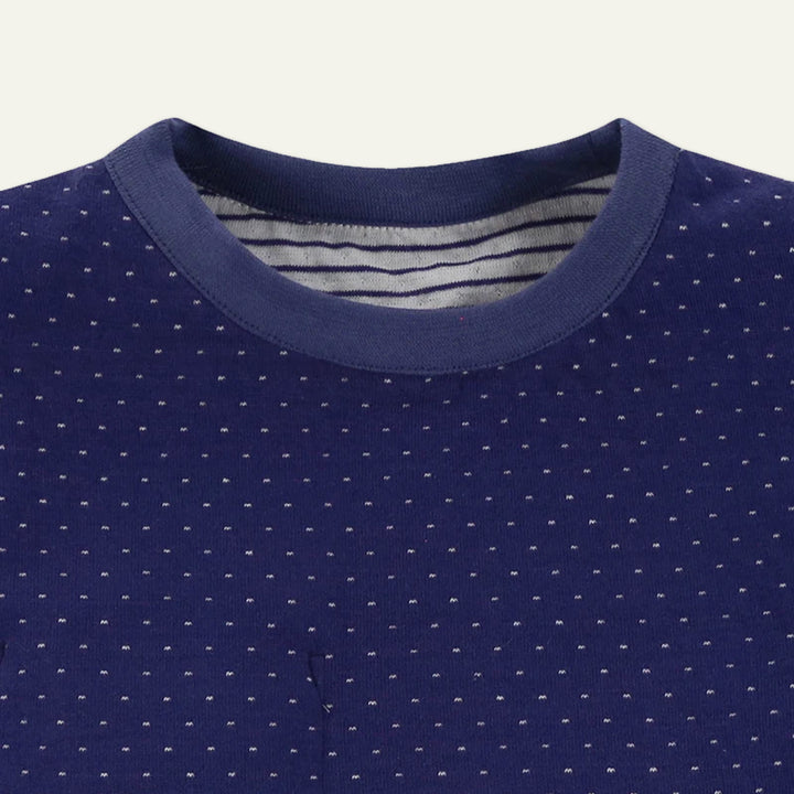 organic cotton Navy Stripe and spot Print reversible Top - image 4