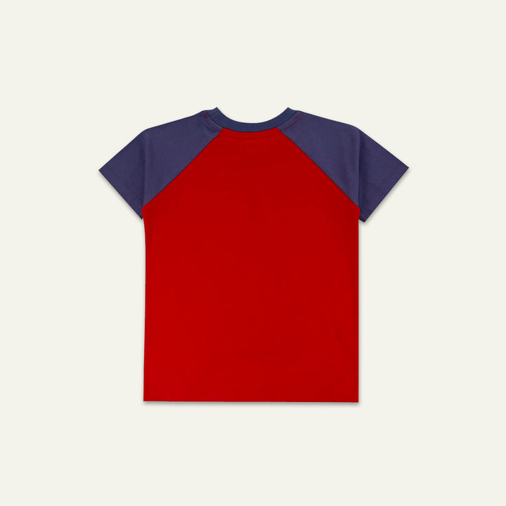 organic cotton Red Robot In A Teepee Applique Top - image 3