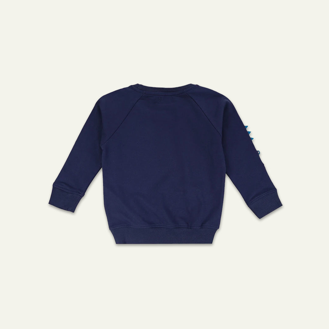 organic cotton Navy Animal Applique Sweatshirt - image 3