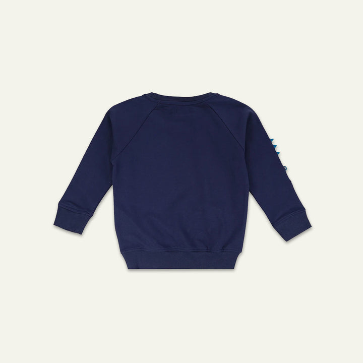 organic cotton Navy Animal Applique Sweatshirt - image 3