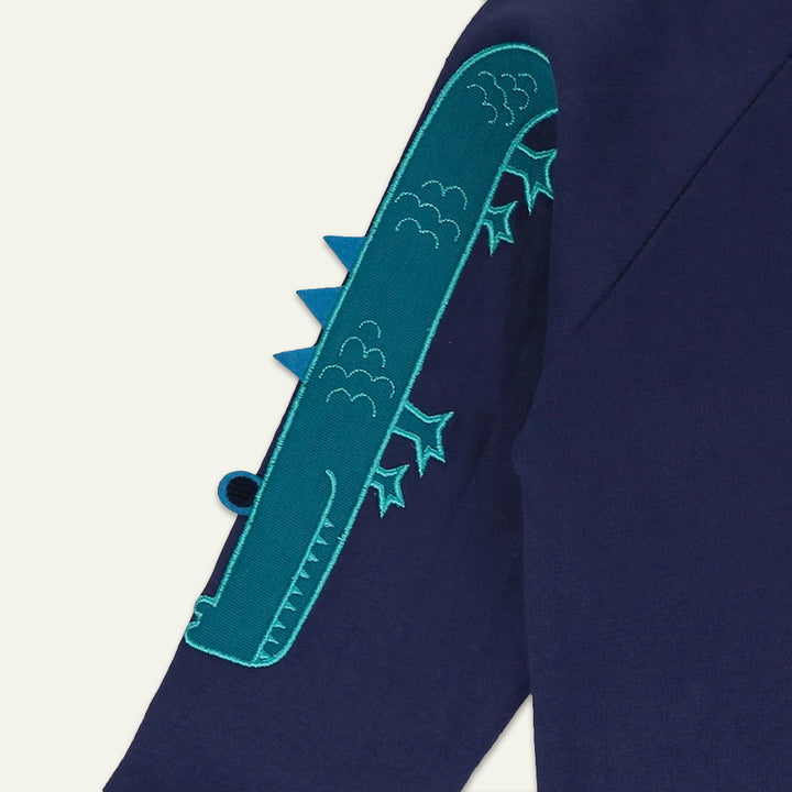 organic cotton Navy Animal Applique Sweatshirt - image 2