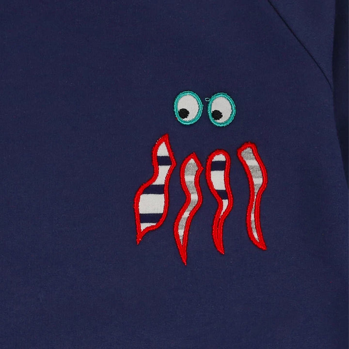organic cotton Navy Animal Applique Sweatshirt - image 4