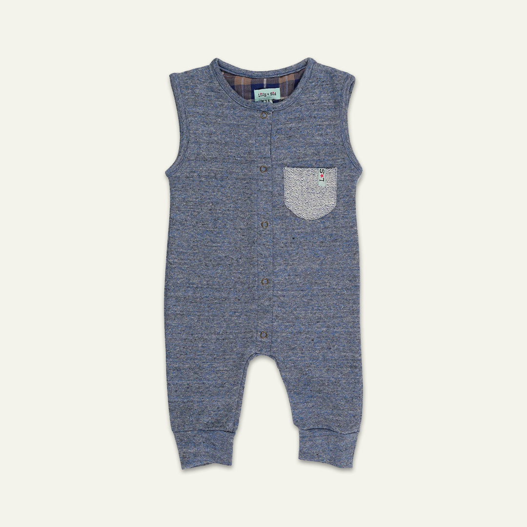 organic cotton applique sleeveless romper with stripe top set - image 1